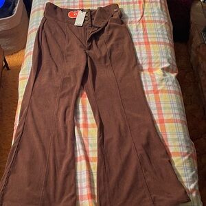 CIDER - Brown Corduroy Flare Pants